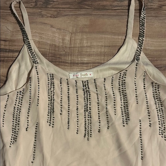 Elegant Cream Embellished Women's dress - Picture 4 of 5